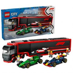 LEGO CITY - CAMION DE F1 AVEC LES VOITURES DE F1 RB20 ET AMR24 #60445